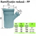 RAMIFICATIE REDUSA PP - 110 X 50 X 67 (D1 X D2 X a )