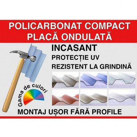 POLICARBONAT COMPACT ROSU 0.9 MM 1.92 MP