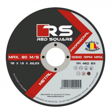 DISC RED SQUARE PROFESIONAL 180 X 4 MM