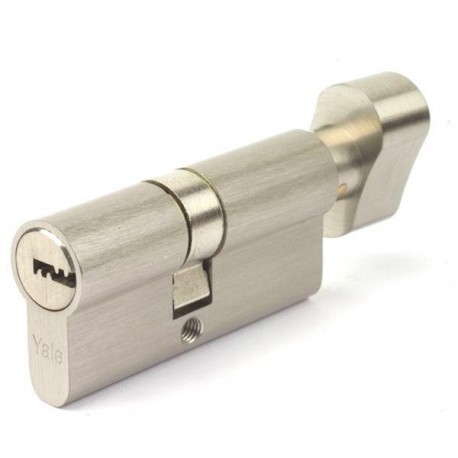 CILINDRU YALE 27.5/32.5 BUTON NICHELAT