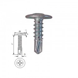 SURUB AUTOFORANT CU CAP PLAT SI SAIBA 4.2 X 13 MM