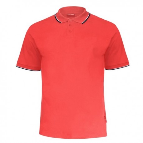 TRICOU BUMBAC POLO SUBTIRE - GRI / ROSU - M/L/XL/2XL/3XL