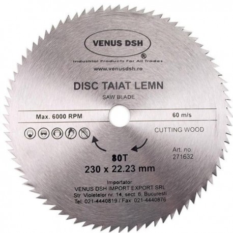 DISC TAIAT LEMN 16" - 400 X 60T X 35 MM 271441