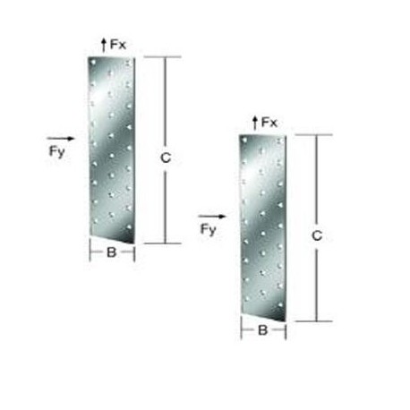 PLACA PERFORATA - 60 X 140 MM 103043