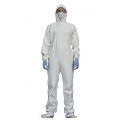 COMBINEZON ALB / BEJ BUMBAC XXL