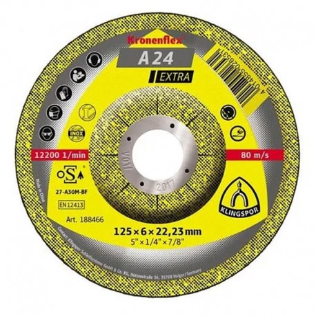 DISC POLIZARE CU CENTRU DEPRESAT 125 X 6 MM A24 EXTRA