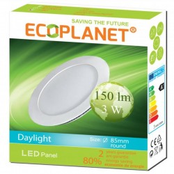 LED PANEL ROTUND 3 W 6500 K ECOPLANET 11103