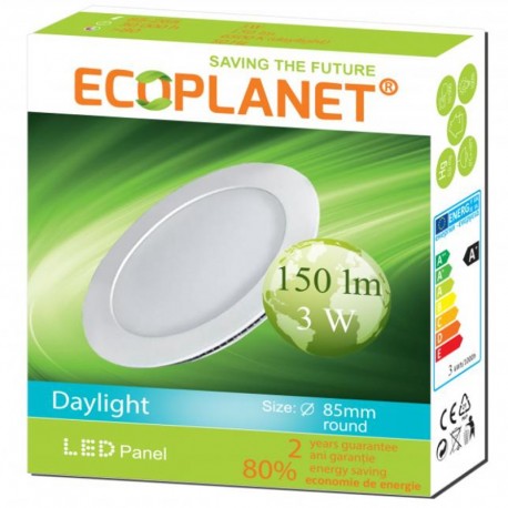 LED PANEL ROTUND 3 W 6500 K ECOPLANET 11103