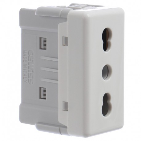 PRIZA STANDARD ITALIAN 16 A 1 MODUL ALB GW20203