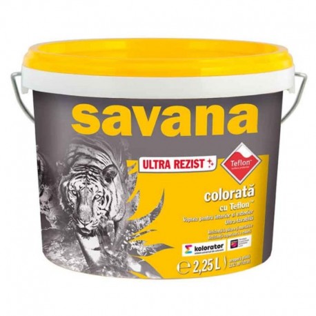VOPSEA SUPERLAVABILA SAVANA KOLORATA CU TEFLON EXTERIOR / INTERIOR BAZA PASTEL 2.25 LPAS