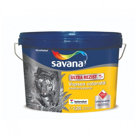 VOPSEA SUPERLAVABILA SAVANA KOLORATA CU TEFLON EXTERIOR / INTERIOR BAZA ACCENT 2.25 L