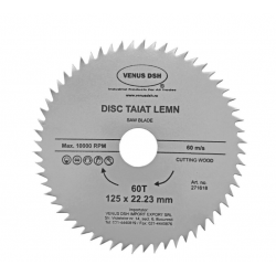 DISC TAIAT LEMN 125X22.23 60T 271618