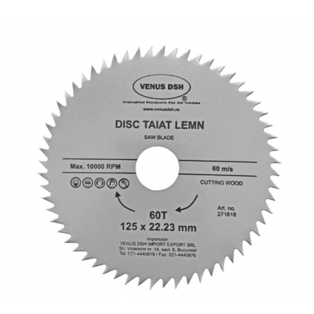 DISC TAIAT LEMN 125X22.23 60T 271618