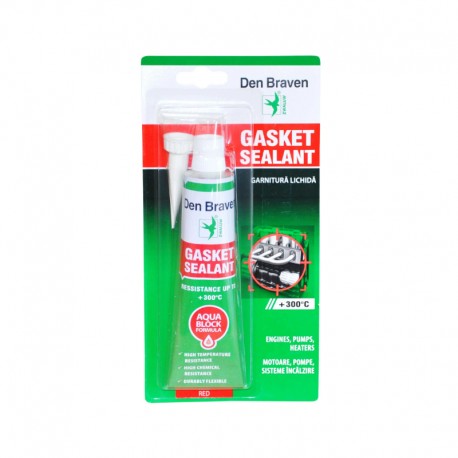 ETANSANT PENTRU GARNITURI REZISTENT LA TEMPERATURI INALTE GASKET SEALANT DEN BRAVEN ROSU - 80 ML