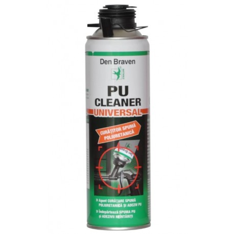 AGENT DE CURATARE SPUMA POLIURETANICA NEINTARITA DEN BRAVEN PU CLEANER UNIVERSAL 500 ML