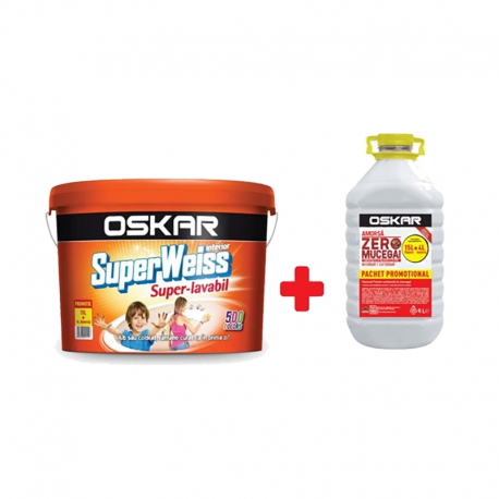 VOPSEA SUPER-LAVABIL INTERIOR OSKAR SUPERWEISS 15 L + AMORSA 4 L CADOU