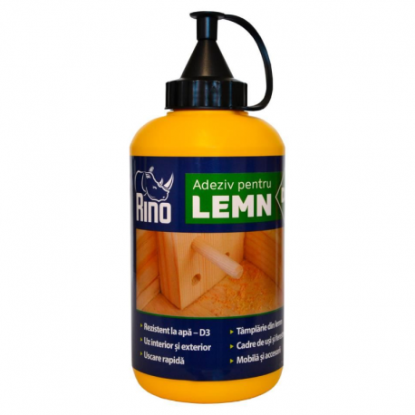 ADEZIV PENTRU LEMN REZISTENT LA APA D3 RINO 500 GRAME