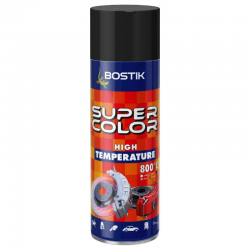 VOPSEA SPRAY REZISTENTA LA TEMPERATURI RIDICATE BOSTIK SUPER COLOR INTERIOR/EXTERIOR - NEGRU 400 ML