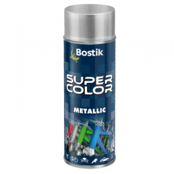 VOPSEA SPRAY UNIVERSALA EFECT METALIC BOSTIK SUPER COLOR INTERIOR / EXTERIOR - ARGINTIU 400 ML