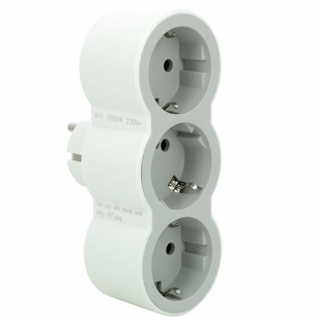 ADAPTOR 3 PRIZE LEGRAND 694518 16 A ALB + GRI / CONTACT DE PROTECTIE / PROTECTIE COPII / FRONTAL