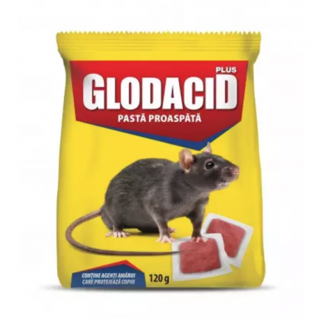 RATICID PASTA ROSIE GLODACID PLUS - 120 G / BRODIFACOUM / OTRAVA SOBOLANI SI SOARECI 52857