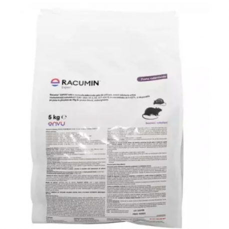 RATICID RACUMIN EXPERT - 5 KG / PLICULETE PASTA ALBASTRA / ENVU / OTRAVA SOBOLANI SI SOARECI PR-103481