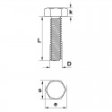 SURUB CAP HEXAGONAL DIN 933 - 8 X 35 MM