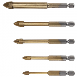 BURGHIU PENTRU STICLA SET 5 BUCATI (5 / 6 / 8 / 10 / 12 MM) 156151