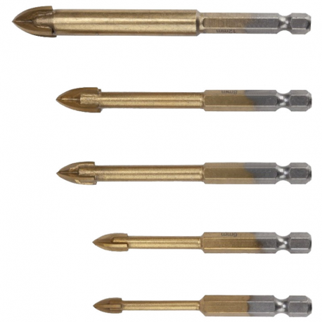 BURGHIU PENTRU STICLA SET 5 BUCATI (5 / 6 / 8 / 10 / 12 MM) 156151