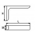 CONSOLA METALICALA ALBA PENTRU ETAJERE - 140 X 240 MM 30311