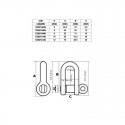 CHEIE TACHELAJ DREAPTA CABLERO CD021A12G CU BOLT D 12 MM