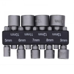 SET CHEI TUBULARE HEXAGONALE MAGNETICE 5 - 13 MM - 9 BUC/SET