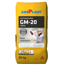 GLETUL MESERIASULUI ADEPLAST GM-20 PE BAZA DE IPSOS INTERIOR 20 KG