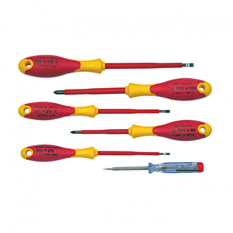 SET SURUBELNITE IZOLATE ABS PLATE SI PH + TESTER - 6 PIESE