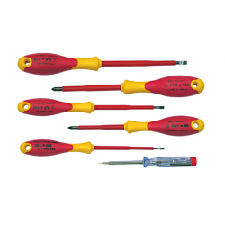 SET SURUBELNITE IZOLATE ABS PLATE SI PZ + TESTER - 6 PIESE