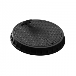 CAPAC CANALIZARE ROTUND NEGRU DIN PP 500 MM YK-1003