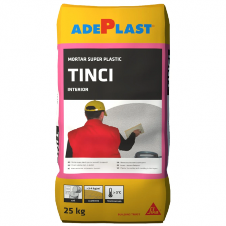 MORTAR TINCI PENTRU TENCUIELI SI REPARATII ADEPLAST - GRI - INTERIOR / EXTERIOR - 25 KG