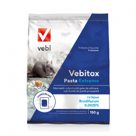 RATICID VEBITOX PASTA ALBASTRA VEBI 150 GRAME