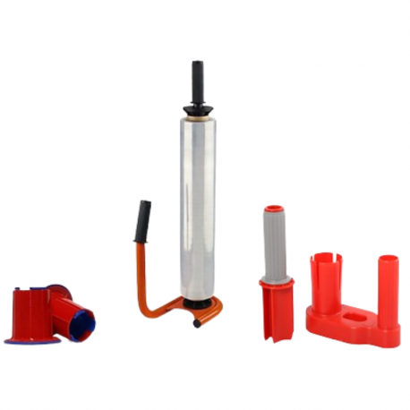 DISPENSER BANDA ADEZIVA STRETCH ROSU / ALBASTRU