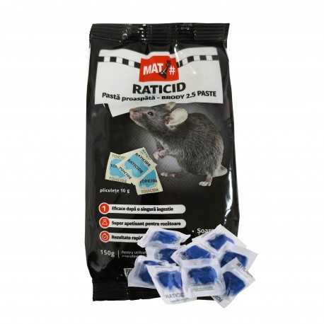RATICID BRODY PASTA ALBASTRA - 150 G