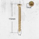 SURUB MONTAJ FERESTRE 7.5X112MM 100/SET