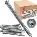 SURUB MONTAJ FERESTRE 7.5X112MM 100/SET