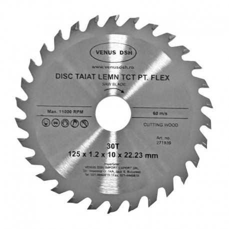 DISC LEMN TCT FLEX 125X1.2X10X22.23