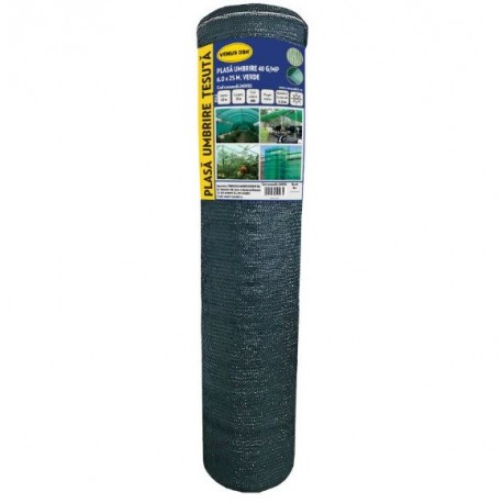 PLASA UMBRIRE 40 G/MP 6 x 25 M - VERDE