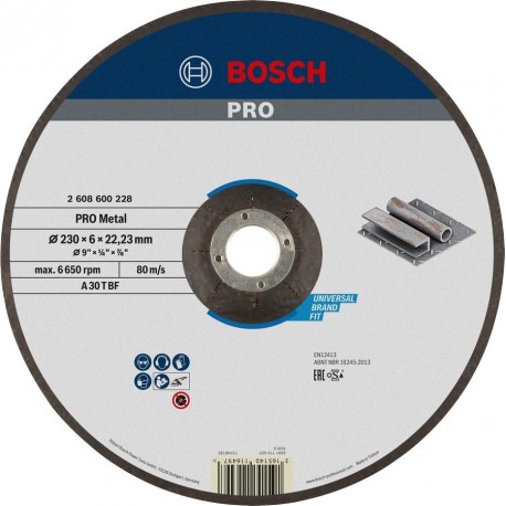 DISC ABRAZIV TAIERE METAL BOSCH 230X22.23X6 MM